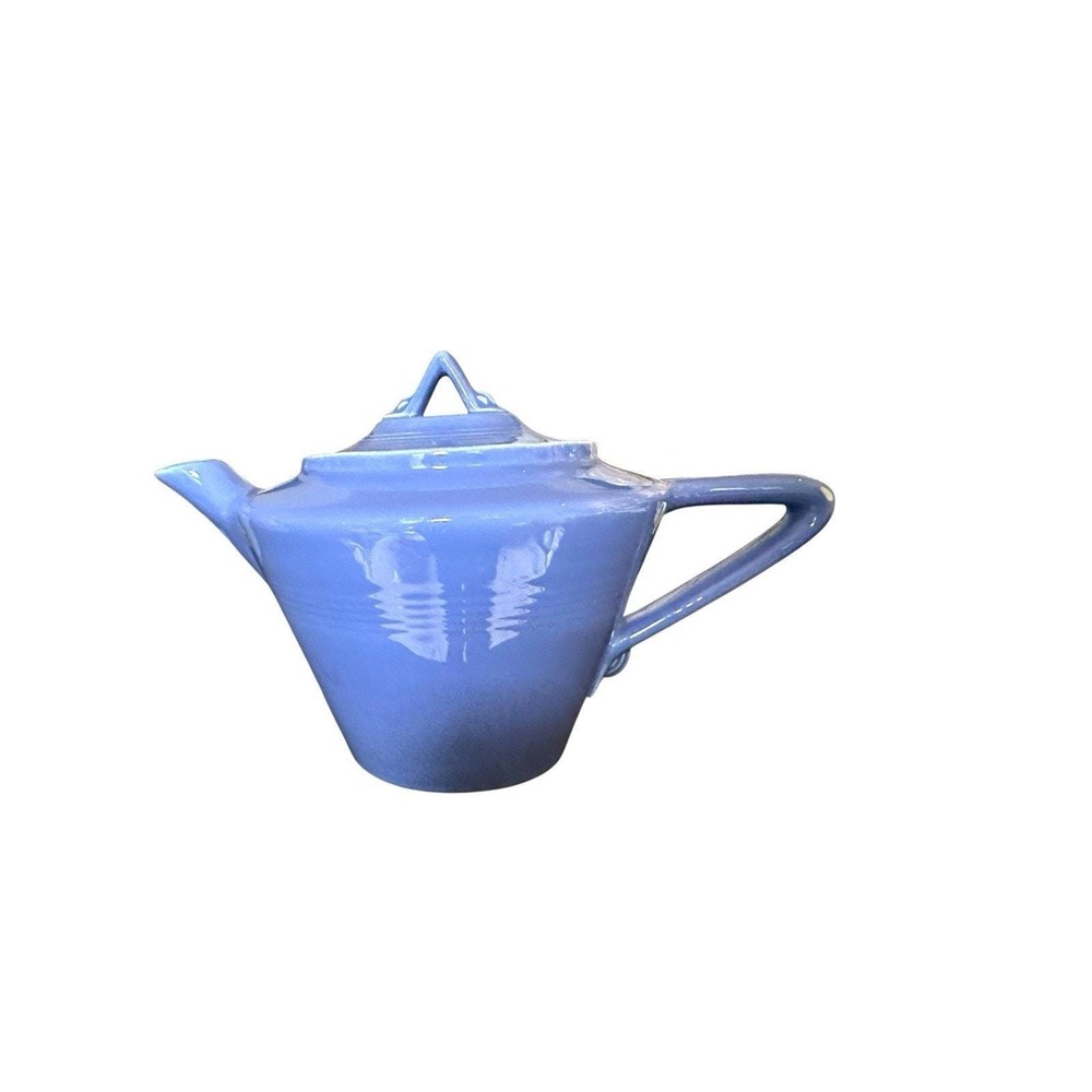 Homer Laughlin Co. 1950's Harlequin HTF Mauve Blue Tea Pot With Lid